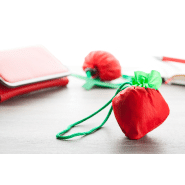 Sac shopping pliable en forme de fruit - Polyester 190T - Couleur rouge - 22g_2