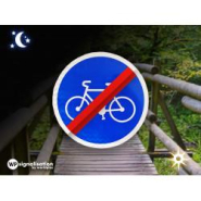Panneau B40 - Fin de piste cyclable obligatoire - WP Signalisation - Haute durabilité_2