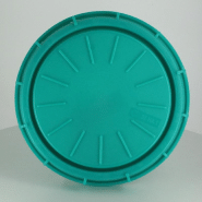 Couvercle Schütz Ø220 vert plein agréé FDA_2