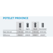 Potelet inclinable AMORTICHOC - accepte la poussée d'un véhicule - inclinaison max 45° - Ø76 mm - 6 modèles au choix_2