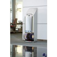 Cireuse à chaussures Quadro - Design en colonne, acier inoxydable brossé, 2 ou 3 brosses avec ou sans distributeur de cire_2