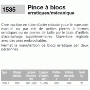 Pince pour blocs erratiques ou irréguliers cmu 200kg  référence 1535.1_2
