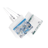 Porte-badges en plastique - bouton pression, cordelette télescopique et clip métal - compatible pochette réf AP761597_2