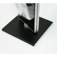 4036 - Porte-brochure rotatif - Afix Diffusion - aluminium anodisé noir et argent - hauteur 175 cm_2