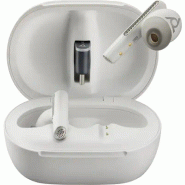 ÀÉcouteurs sable blanc Poly Voyager Free 60+ UC + adaptateur USB-C BT700 + étui de charge avec écran_2