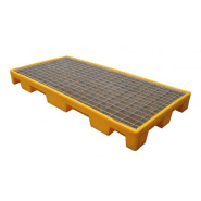 Plateforme de rétention 60 litres plastique avec caillebotis en acier galvanisé_2