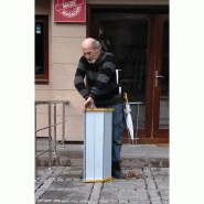 Rampe aluminium pliante - largeur 80 cm ou 90 cm, longueur 180 cm - PMR avec bordure chasse roue_2