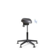 Tabouret d'atelier simili cuir - Hobbit 107 - ergonomique avec réglage en hauteur 530-730 mm_2