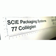 Adhésif personnalisé blanc impression 1 couleur - 338099 – Couleur impression : NOIR_2