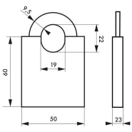 Cadenas anti-corrosion Marinox 50 mm - inox brossé - double verrouillage - garanti 10 ans_2