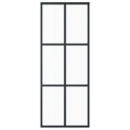 Vidaxl porte coulissante et quincaillerie verre esg/aluminium 76x205cm 3081944_2