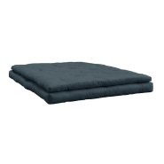 Canapé futon convertible Buckle-Up - Standard - Couleur bleu pétrole - Matelas épais 140x200 cm_2