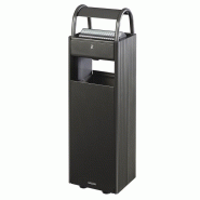 Cendrier corbeille - 6L/30L - Kopa - acier poudré anti-UV, grille écrase-mégots inox, plusieurs coloris disponibles_2