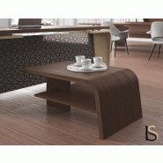 Table basse design Larus - Dellarovere - Chêne foncé_2