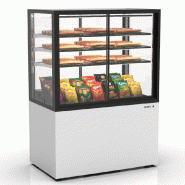 Vitrine neutre INTEGRA sur base - 1000 mm - 4 niveaux - H1400 mm - IN100/80-140N | Sayl Barcelona - 815 mm, Accès Grab & Go, 1400_2