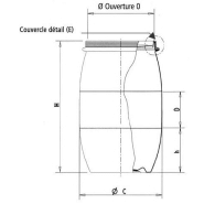 Fût 150L OSNP à ouverture totale - Bleu - Sotralentz_2