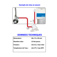 Stop fuite 1/4 à pastille de coton - Coupe circuit pour filtre à eau_2