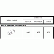 Armoire basse avec porte coulissante - MDD - Bouleau clair, Gris anthracite_2