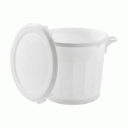 Couvercle plat pour conteneur alimentaire HACCP 75L Gilac - Blanc_2