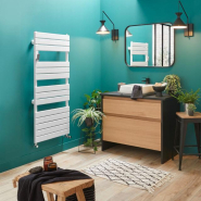 Sèche-serviettes Adélis eau chaude 861W noir racc. Sur collecteurs - Atlantic - 863141_2