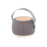 Enceinte Bluetooth - Boîtier ABS recyclé - Tissu RPET - LED - Chargeur sans fil bambou 15W - Batterie 1200 mAh_2