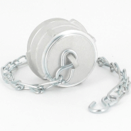 Bouchon avec verrou + chainette Ø 32 mm - Alu_2