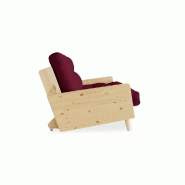 Canapé 3 places convertible Indie - Style scandinave - Futon Bordeaux - Couchage 130x190 cm - Marque Karup_2