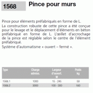 Pinces pour murs béton en l eichinger de 1 & 3 tonnes.  Référence 1568.2_2