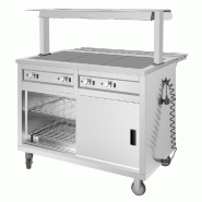 Buffet central mobile avec plaque chauffante 3 x GN 1/1 - Buffalo - JB186_2