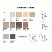 Caisson mobile 3 tiroirs  + 1 plumier  - QUADRIFOGLIO - Gris_0