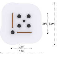 Parcours d'équilibre Function pour enfants - HAGS - réf 8056746 - Rouge, fondation à enterrer_2
