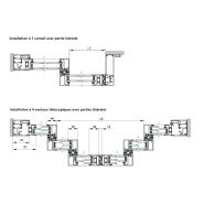 Porte coulissante télescopique à 2 ou 4 vantaux