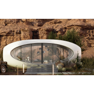 Studio insolite préfabriqué en acier - 30 m2 - ISK32 avec chambre, salle de bain et terrasse_3