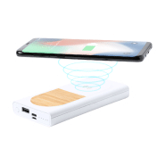 Power bank en PLA et bambou - 8000 mAh - Chargeur rapide sans fil 15 W - USB et USB-C_2