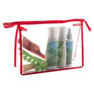 Trousse à maquillage - plastique transparent - zippée - 45 gr_2