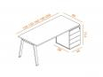Bureau individuel KELSO sur caisson - Atra_2