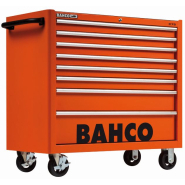 Servante classique C75 - 8 tiroirs, orange, 986x501x1100 mm - Lock & Go, roues silencieuses - 1475KXL8_2