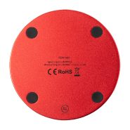 Chargeur sans fil rapide 15W - boîtier en aluminium recyclé - câble USB inclus - couleur rouge_2