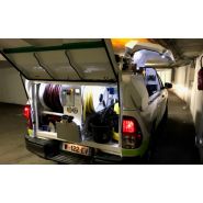 Hydrocureur Bora équipé d’une pompe à vide rotative refroidie par air forcé