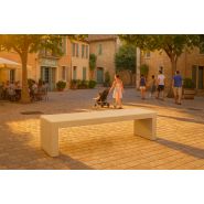 Banc public en béton moderne Linea - monobloc avec fibres projetées et haute résistance Banc public en béton moderne Linea - monobloc avec fibres projetées et haute résistance