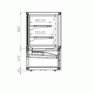 Vitrine réfrigérée positive 4 faces vitrées 750L 7489.5470 Combisteel_2