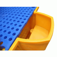 Bac de rétention PE 1100 litres + Caillebotis + Réceptacle intégré - Caillebotis plastifié_2