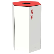 Corbeille de tri sélectif 50L - Acier poudré anti-UV - Hexatri_2
