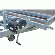 Remorque basculante avec barre de blocage hydraulique