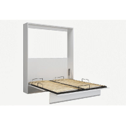 Armoire lit escamotable Genius blanc mat - ouverture assistée - couchage 160x200 - ultra plate pour gain de place_2