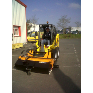 Balayeuse ramasseuse Micro’Clean - Tous types de déchets - Adaptable micro-tracteur, skid, petite chargeuse - Emily_2