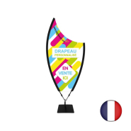 Drapeau publicitaire oriflamme - Différentes formes et hauteurs - Metiers IF011_2