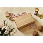 Boîte kraft à encre blanche - Packhelp SA - intérieur 24.9 x 19 x 5.5 cm - carton recyclable et robuste_2