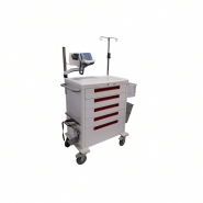 Chariot d'urgence et de réanimation modulable JETCART - Matériaux durables, tiroirs modulables et roulettes robustes_2