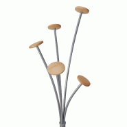 Porte manteau design gris clair & bois clair FESTY_2